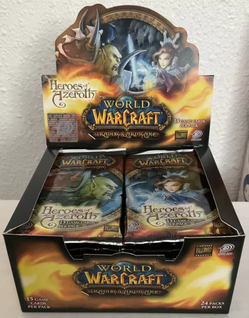 World of Warcraft TCG Heroes of Azeroth Booster Box 24 Sealed Packs - WOW CCG