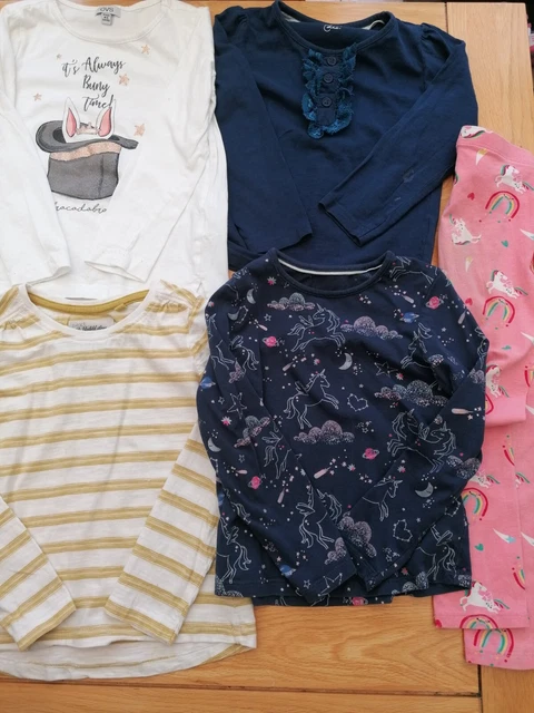 Girls Long Sleeve Tops Leggings Playwear Bundle Unicorn Age 4-5 years