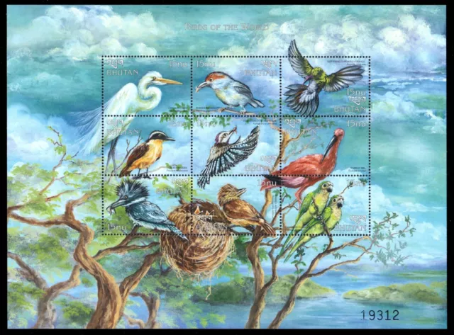 BHUTAN 1226 - Birds of the World "Souvenir Sheet" (pb53461+)