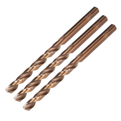 3pcs 5mm Twist Drill w Titanium Coated High Speed Steel Bit HSS M35 CO for Steel