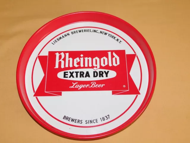 Vintage Bar 12" Liebmann Breweries Ny Rheingold Beer Metal Serving Tray