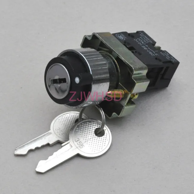 ON/OFF 2 (two) Position Selector Key Lock Rotary Switch Normally Open Contact