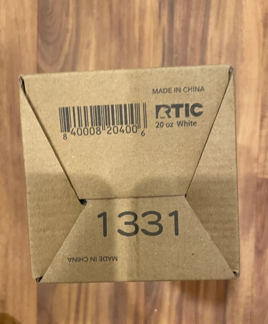 NEW RTIC 20 oz Tumbler Hot Cold Double Wall Vacuum Insulated 20oz Matte White 5