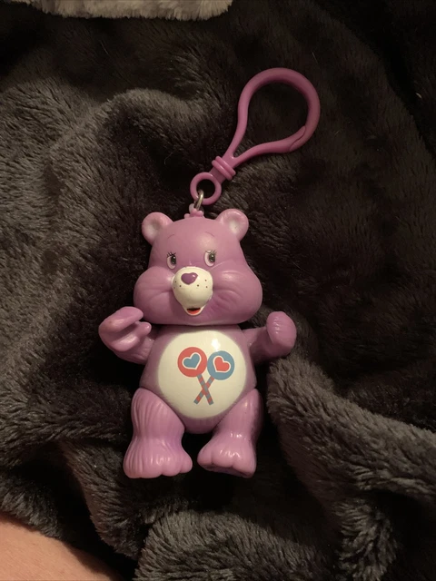 CARE BEARS SHARE Bear Poseable 3 Plastic PVC Figure TCFC Purple care-bears-share-bear-poseable-3-plastic-pvc-figure-tcfc-purple