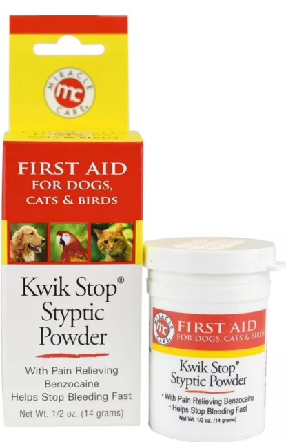 Miracle Care Kwik Stop Styptic Powder For Animals Fast-Acting Bleeding Stopper