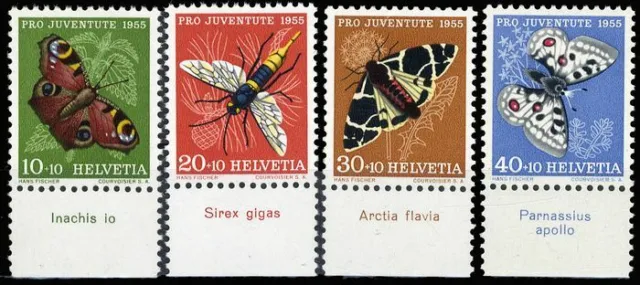 1955, Schweiz, 619-22 Tab-l, ** - 1800366