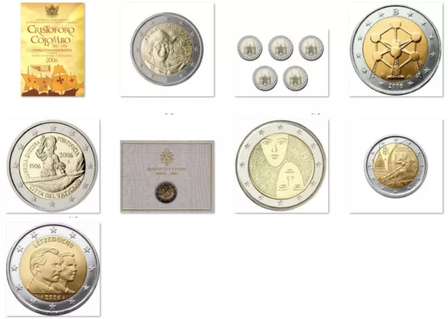Alle 11 x 2 euro Gedenkmünzen Jahr 2006 - Unzirkuliert - Konvolut