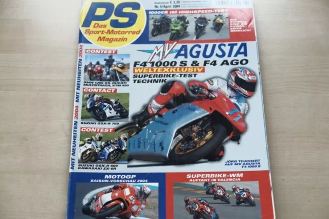 2) PS Sport Motorrad 04/2004 - MV Agusta F4 AGO mit 16 - BMW R 1200 GS mit 98PS