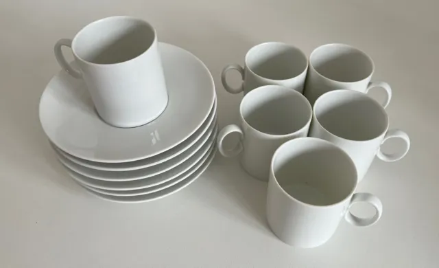 Thomas China small Cups and saucers in white