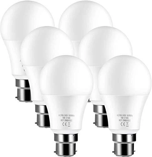 B22 Bajonett LED 100W äquivalente Glühbirnen warmweiß 2700K 11W A60 GLS mattiert