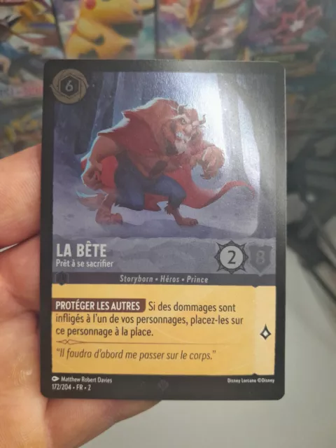 La Bête Super Rare  Foil Fr Disney Lorcana Chapitre2 172/204 Pret A Se Sacri..⭐️