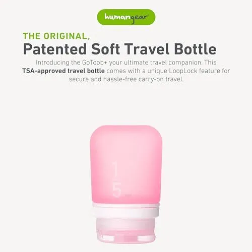 GoToob+ (Small) | Refillable Silicone Travel Bottle | Locking Lid | Food-Safe 2