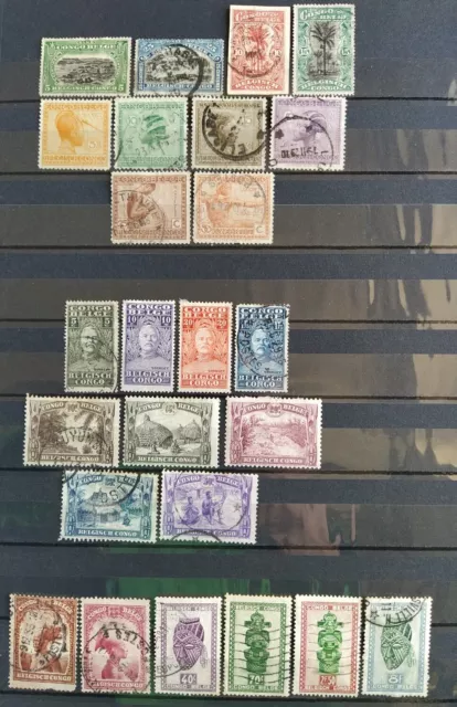 Lot 49 Timbres Congo Belge 1920 à 1955 Neuf & Oblitérés poste aérienne / Stamps