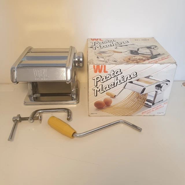 Macchina per pasta in acciaio inox vintage WL Ampia Made in Italy 110mm Deluxe