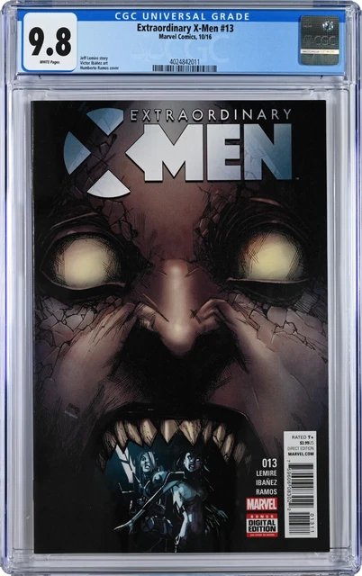Extraordinary X-Men #13 CGC 9.8 (Oct 2016, Marvel) Jeff Lemire, Victor Ibanez