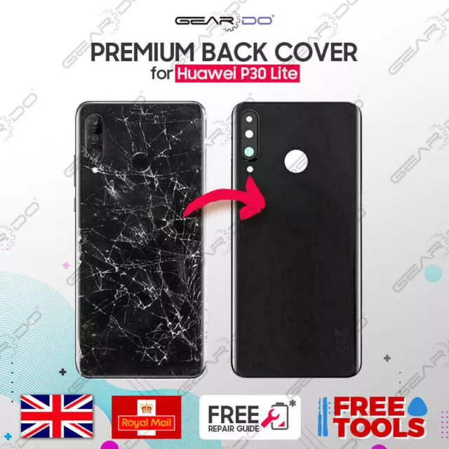 New Back Rear Battery Cover Glass Replacement for Huawei P30 Lite Lens Adhesive