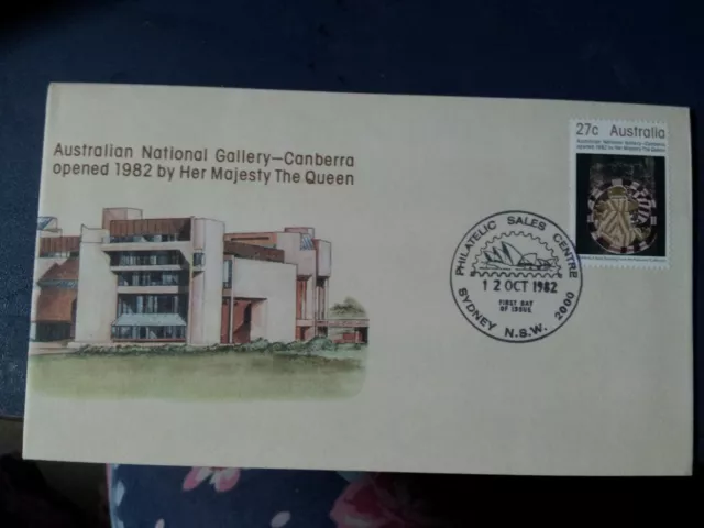 1982 australian national gallery canberra FDC sydney postmark