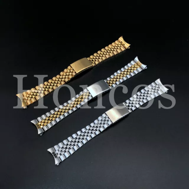 Rose Gold Steel Metal Bracelet Replacement Watch Band Strap Push Butterfly  Clasp #5013