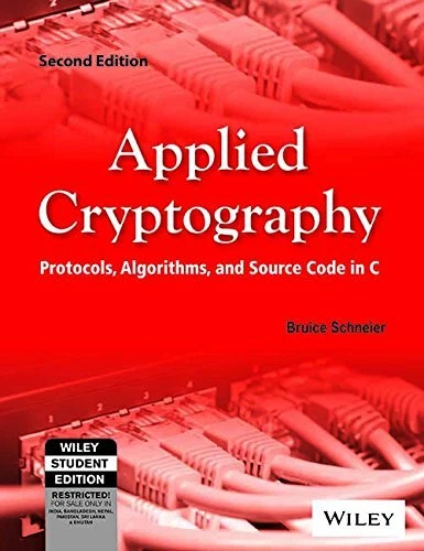 APPLIED CRYPTOGRAPHY: PROTOCOLS, ALGORITHMS, AND SOURCE By Schneier **Mint**