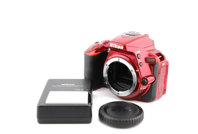 [Excellent] Nikon D D5500 24.2MP Digital SLR Camera - Red (Body Only) From Japan
