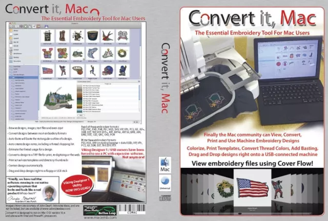 Embrilliance CONVERT IT MAC Embroidery Editing Thumbnailer Software for Apple