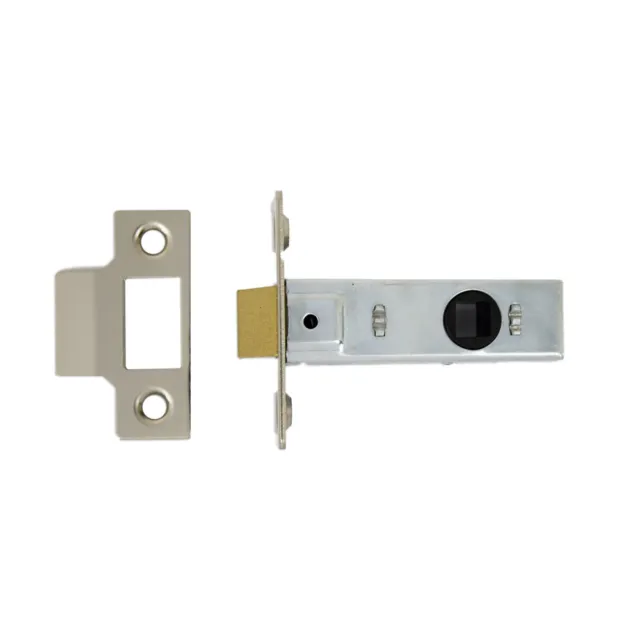 Standard Tubular Latch Door Handle Latch 63mm or 75mm Nickel or Brass Plated