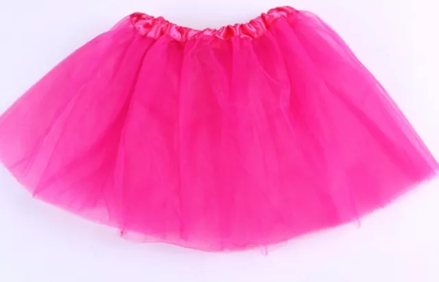 hot pink 3 LAYER TUTU Kids Girl Ballet Dance SKIRT Costume clothing Party