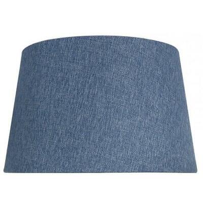 Blue Thick Linen Fabric Round Empire Drum Lampshade Table Lamp Floor Light Shade