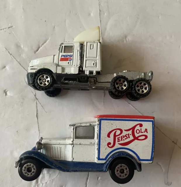 1970’s 1980’s Pepsi Cola Toy Cars Lot Matchbox Model A Ford Road Champs Semi