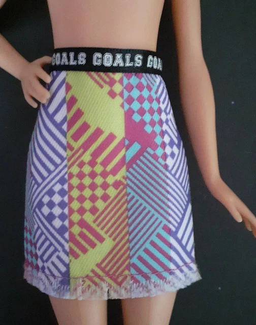Barbie Fashion Doll Accessory Clothing. Pattern Skirt with GOALS Logo. Fab!