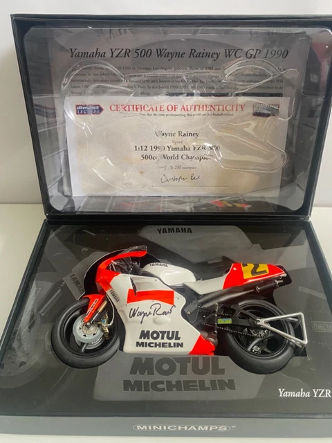 Moteur YZ 125 Miniature Moto GP Yamaha YZR 500 Biaggi 2000 - 1/12 Minichamps - Rouge - Occasion - Réf. 122006304 Yamaha Ysp