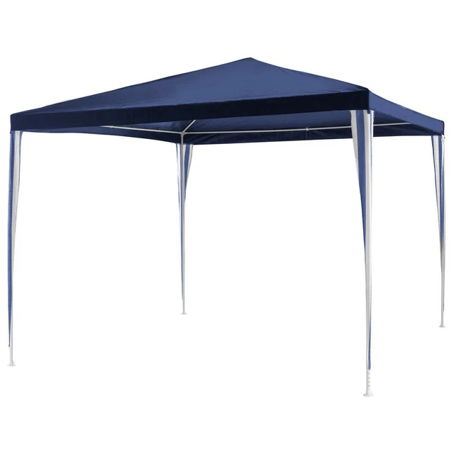 Pavillon 3 x 3 m BLAU Gartenzelt Partyzelt 3x3m WASSERDICHT PE Plane 110g/m²