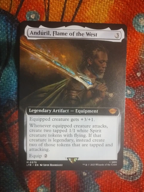 anduril mtg card Anduril, Flame of the West main image 0