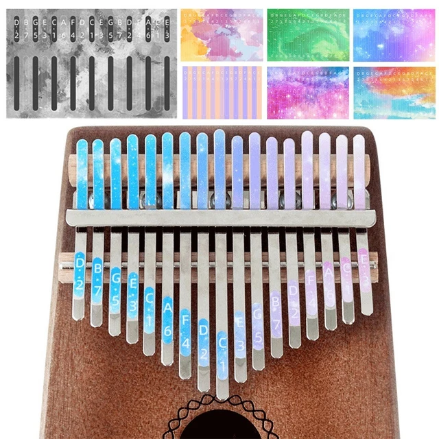 Doigt Instrument Kalimba Autocollant for Débutants Learner PVC Haute Qualité