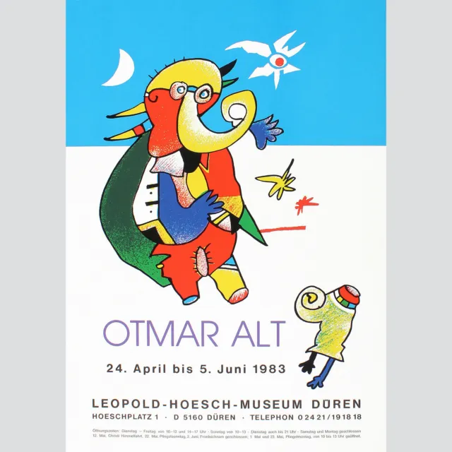 Otmar Alt. Ausstellungsplakat Leopold-Hoesch-Museum, Düren 1983.