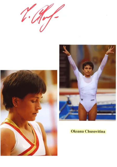 Oksana Chusovitina  Rußland Turnen 1.OS 1992  Karte original signiert WL 341048