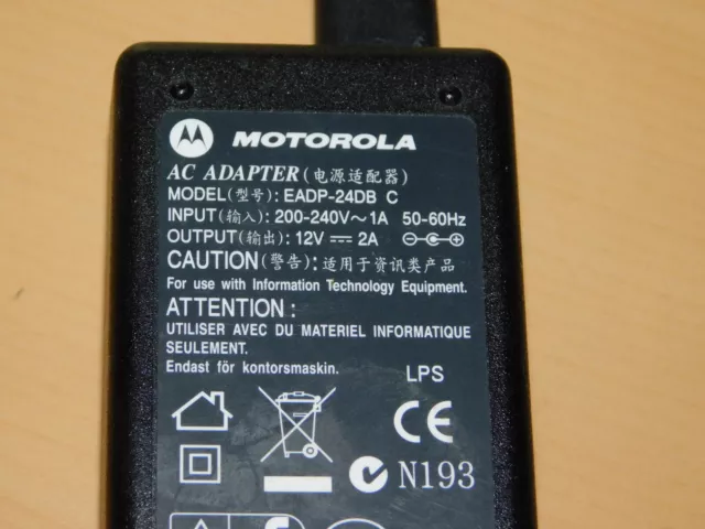 MOTOROLA EADP-24DB ALIMENTATION cable Netzteil TRANSFORMATEUR AC power adapter 2