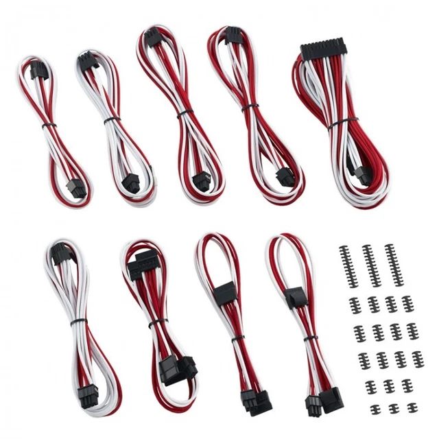 CableMod Classic ModMesh C-Series Kit cavi Corsair RMi & RMx - Bianco/Rosso