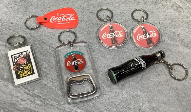 Lot Of 6 - Vintage 1990s Coca-Cola Keychains