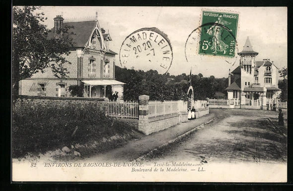 CPA Tessé-la-Madeleine, Boulevard de la Madeleine