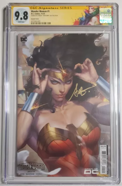 WONDER WOMAN (6TH SERIES) #1 CGC SS 9.8 NM/MT Signed by Stanley "Artgerm" Lau