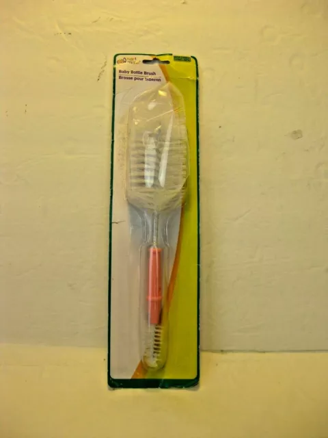 Angel of Mine Baby Bottle & Nipple Brush Bristle Pink Soft Durable Cleaning New