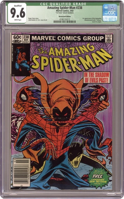 Amazing Spider-Man #238B Tattooz Not Included CGC 9.6 QUALIFIED Newsstand 1983