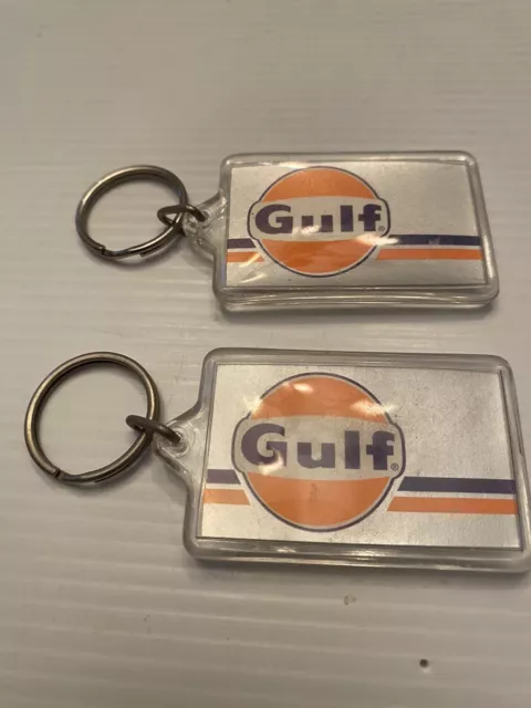 Pair Of Gulf Oil Key Rings