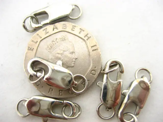 5PS 15mm metal Oval Lobster claw Clasp necklace bracelet jewellery findings