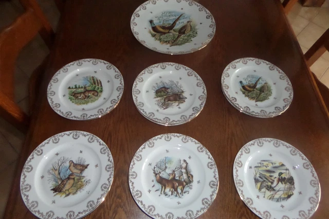 2 Assiettes Murales Majolique Heidelberg – Schiller & Sohn, Vers 1900, 34 Cm