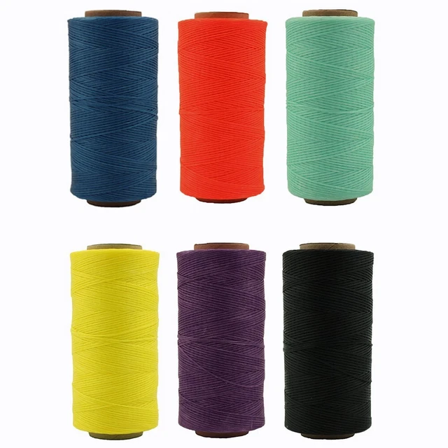 Cuero duradero 150d pequeño rollo cable de cera trenzado hilo de cera plano de cuero