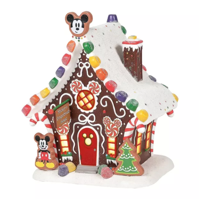 DEPT 56 MICKEY'S GINGERBREAD HOUSE Disney Village 6001317 NEW IN BOX