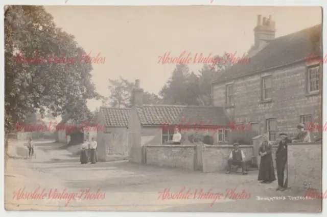 Old Postcard Marham Village Norfolk Real Photo - Single Ring Postmark 1909