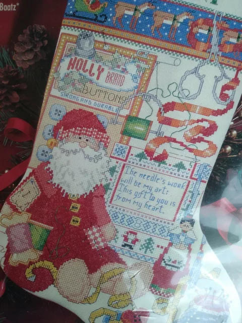 BUCILLA Santa Claus Stocking Counted Cross Stitch Embroidery 83434 Christmas 🎅 2